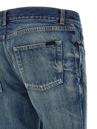 Shop Saint Laurent 'hydrangea' Jeans In Blue