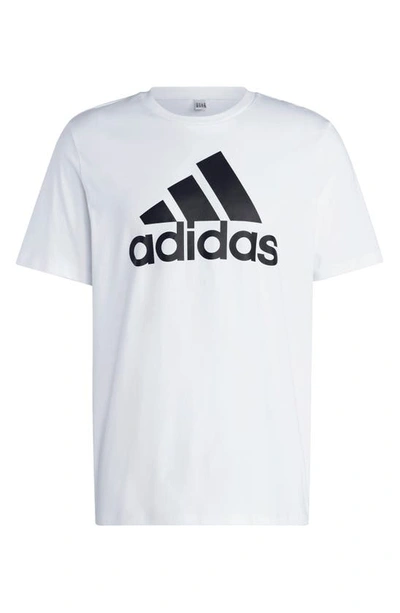 Shop Adidas Originals Single Jersey Cotton Big Logo Graphic T-shirt In White