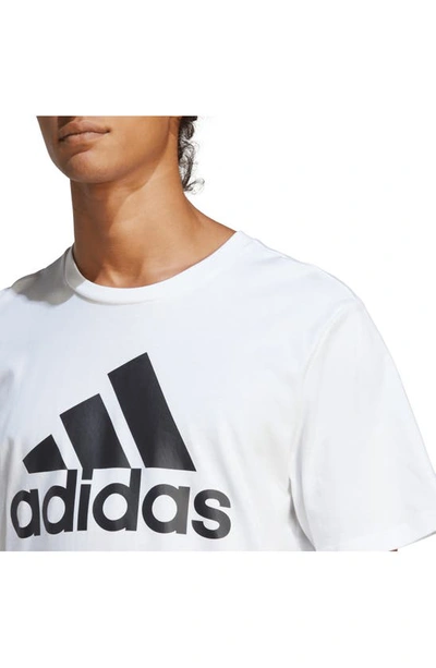 Shop Adidas Originals Single Jersey Cotton Big Logo Graphic T-shirt In White