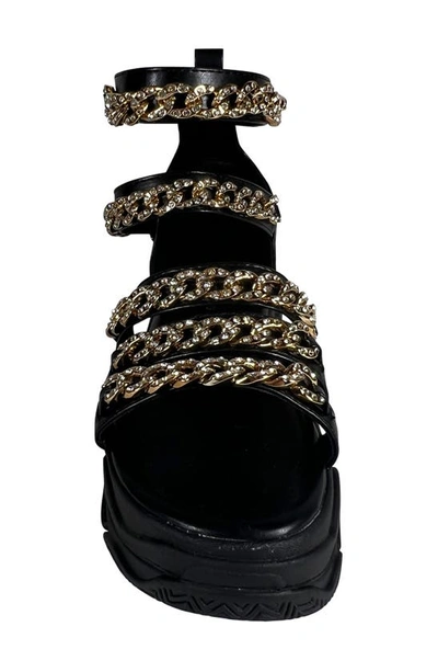 Shop Azalea Wang Chana Chain Platform Sandal In Black