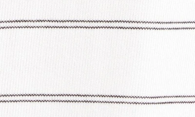 Shop Vince Double Chalk Stripe Drawstring Shorts In Off White/ Black