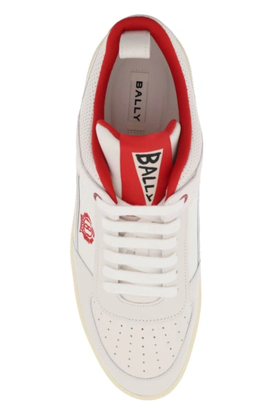 Shop Bally Leather Riweira Sneakers In Multicolor