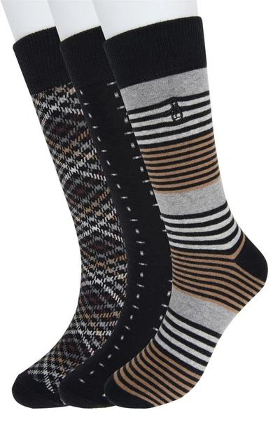 Shop Original Penguin Gerwig Stripe Essential Crew Socks In Black