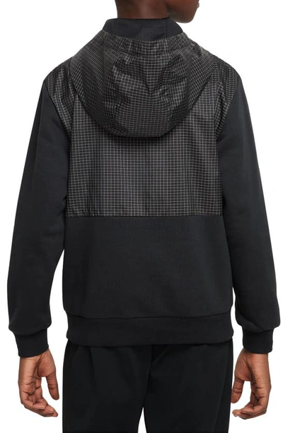 Shop Nike Kids' Outdoor Play Half Zip Hoodie In Black