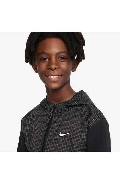 Shop Nike Kids' Outdoor Play Half Zip Hoodie In Black