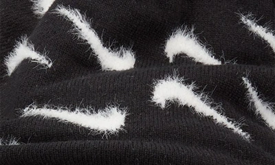 Shop Nike Kids' Peak Faux Fur Pom Beanie In Black