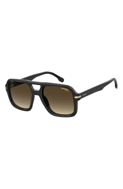 Shop Carrera Eyewear 55mm Gradient Square Sunglasses In Black/ Brown Gradient