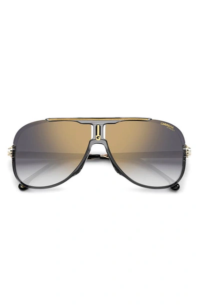 Shop Carrera Eyewear 64mm Oversize Aviator Sunglasses In Grey/ Gray Sf Gd Sp