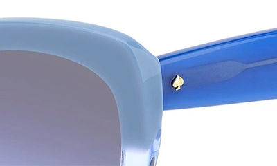 Shop Kate Spade Winslet 55mm Gradient Round Sunglasses In Blue/ Grey Shaded Blue