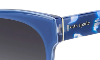 Shop Kate Spade Aubriela 55mm Gradient Round Sunglasses In Blue/ Grey Shaded