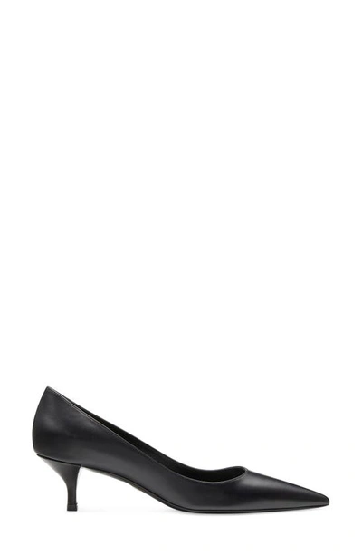 Shop Stuart Weitzman Stuart Kitten Heel Pump In Black