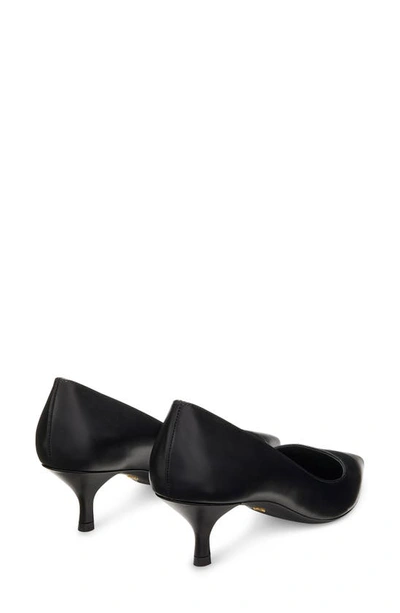 Shop Stuart Weitzman Stuart Kitten Heel Pump In Black