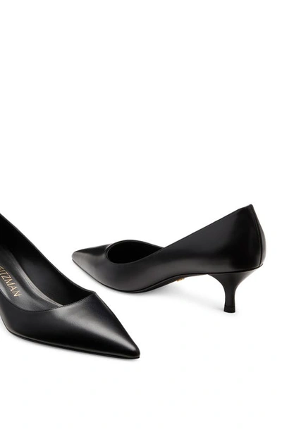 Shop Stuart Weitzman Stuart Kitten Heel Pump In Black