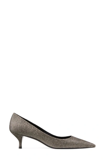 Stuart Weitzman Stuart Shimmer Kitten-heel Pumps In New Pyrite