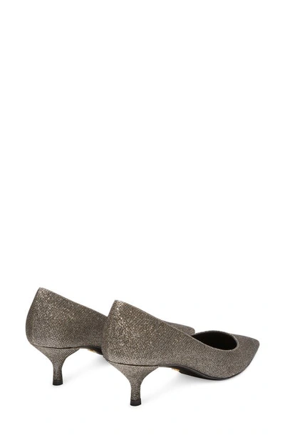 Stuart Weitzman Stuart Shimmer Kitten-heel Pumps In New Pyrite