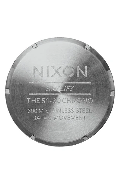 Shop Nixon 'the 51-30 Chrono' Watch, 51mm In Light Gunmetal / Dark Forest