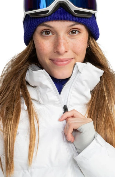 Shop Roxy Snowblizzard Snow Jacket With Removable Faux Fur Trim & Hood In Bright White