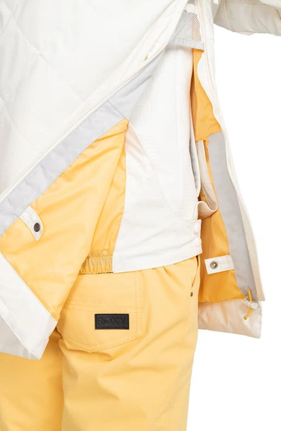 Shop Roxy Radiant Lines Hooded Jacket In Egret