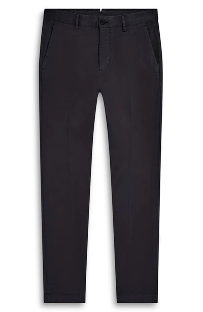 Shop Bugatchi Stretch Cotton Blend Twill Chinos In Anthracite