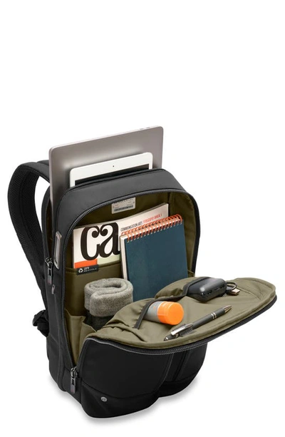 Briggs & Riley Hta Slim Expandable Backpack In Black