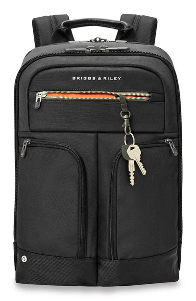 Briggs & Riley Hta Slim Expandable Backpack In Black