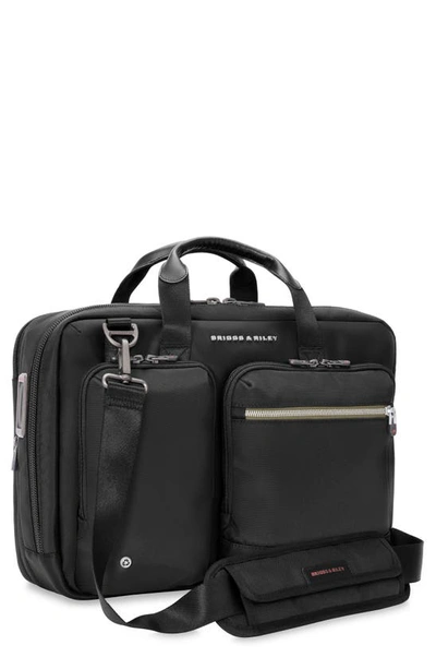 Briggs & Riley Hta Medium Expandable Briefcase In Black