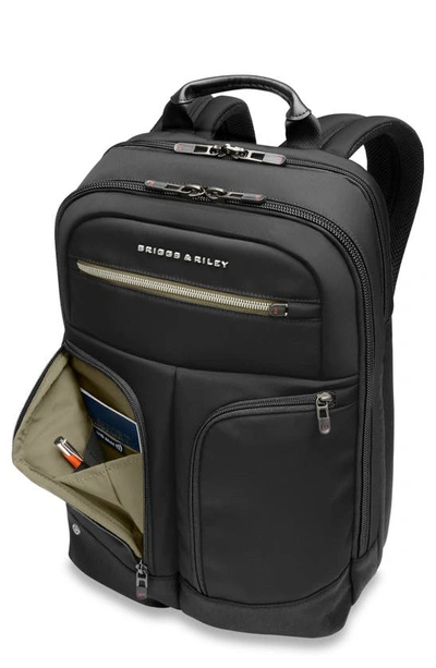 Briggs & Riley Hta Slim Expandable Backpack In Black