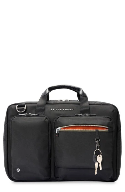 Shop Briggs & Riley Hta Medium Expandable Briefcase In Black