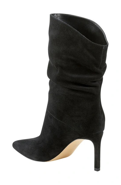 Shop Marc Fisher Ltd Angi Slouch Pointed Toe Bootie In Black 002 Suede