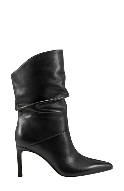 Shop Marc Fisher Ltd Angi Slouch Pointed Toe Bootie In Black 001 Leather