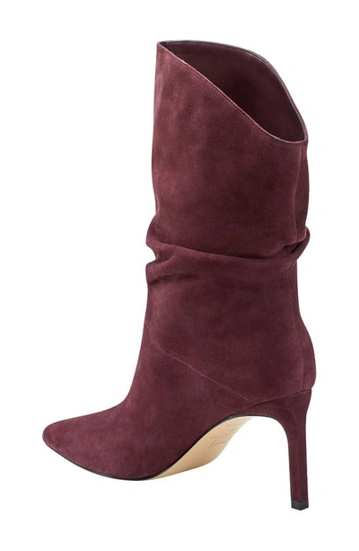 Shop Marc Fisher Ltd Angi Slouch Pointed Toe Bootie In Dark Red 600