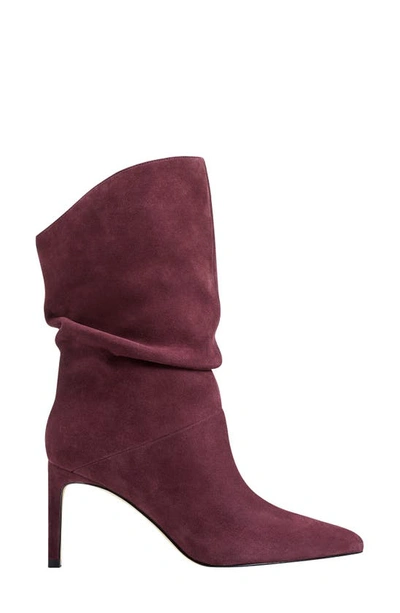 Shop Marc Fisher Ltd Angi Slouch Pointed Toe Bootie In Dark Red 600