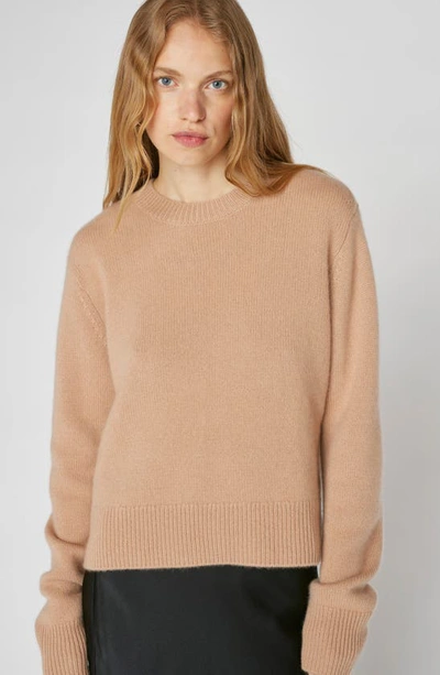 Shop Frame Cashmere Crewneck Sweater In Blush