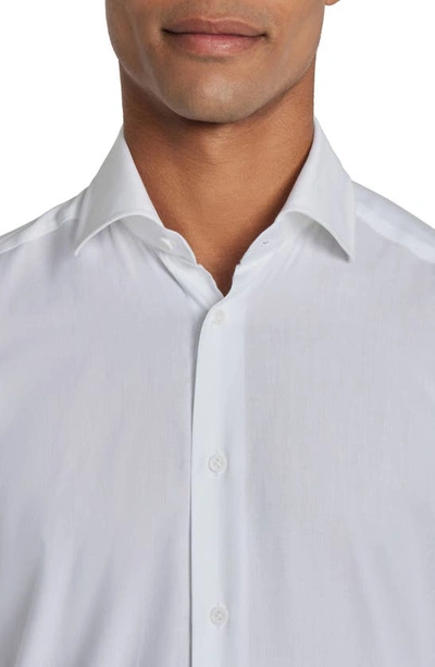 Jack Victor Aurelio Cotton & Silk Blend Dress Shirt In White