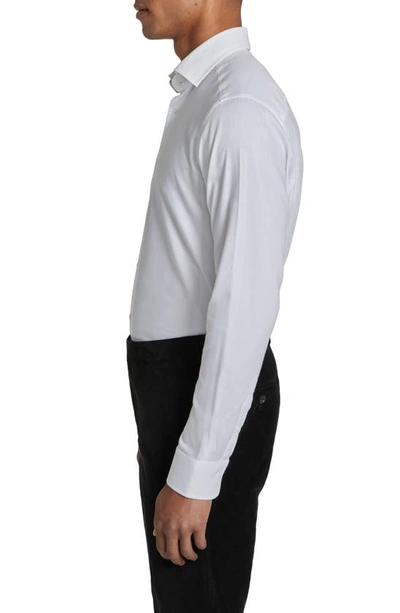 Shop Jack Victor Aurelio Cotton & Silk Blend Dress Shirt In White