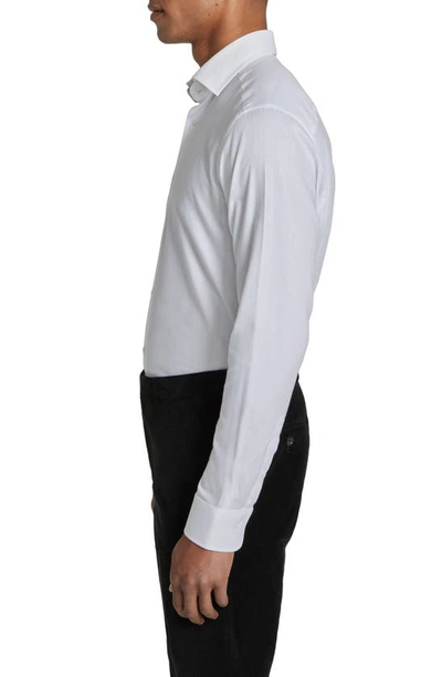 Jack Victor Aurelio Cotton & Silk Blend Dress Shirt In White