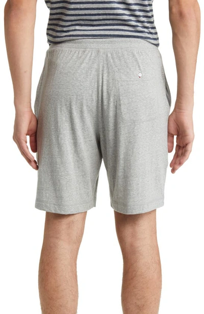 Shop Daniel Buchler Heathered Recycled Cotton Blend Pajama Shorts In Light Grey