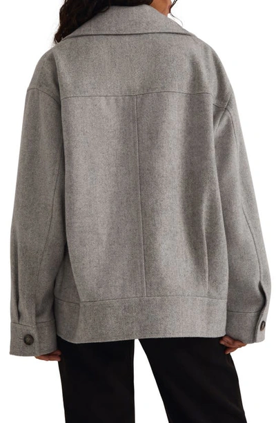 Shop Favorite Daughter The Nico Herringbone Jacket In Grey Herringbone