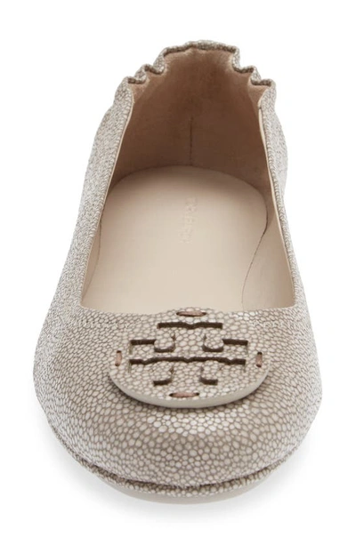 Shop Tory Burch Minnie Travel Ballet Flat In Razza Stone