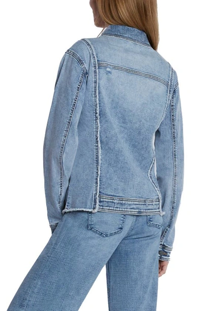 Shop Wash Lab Denim Split Denim Jacket In Country Blue