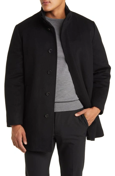 Shop Cardinal Of Canada Mont Royal Insulated Wool & Cashmere Jacket With Bib In Black
