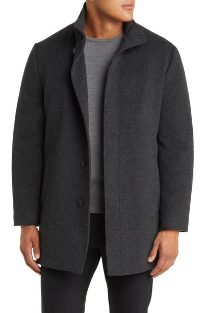 Shop Cardinal Of Canada Mont Royal Insulated Wool & Cashmere Jacket With Bib In Charcoal