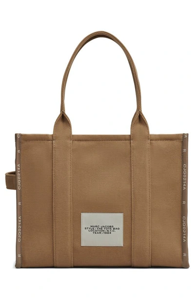 Shop Marc Jacobs The Jacquard Large Tote Bag In Camel