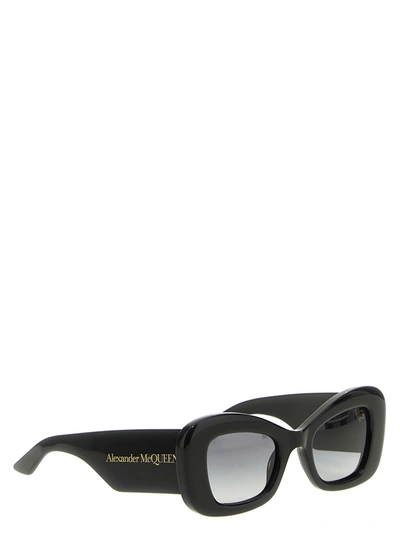 Shop Alexander Mcqueen Cat-eye Bold Sunglasses Black