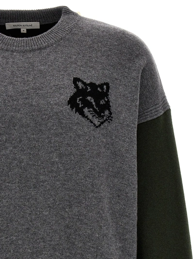 Shop Maison Kitsuné Fox Head Sweater, Cardigans Multicolor