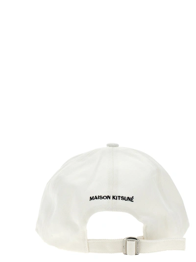 Shop Maison Kitsuné Fox Head Hats White
