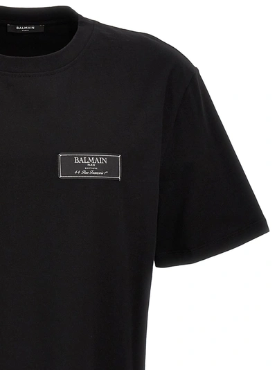 Shop Balmain Logo Patch T-shirt Black