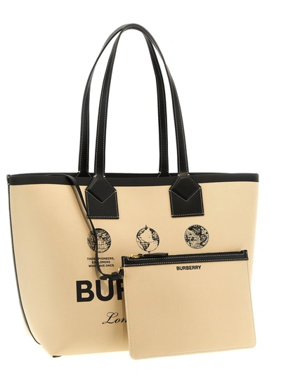 Cross body bags Burberry - London Medium Tote Bag Beige Cotton