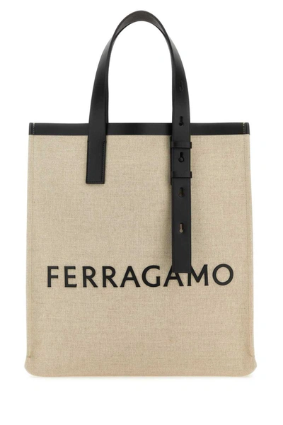 Shop Ferragamo Salvatore  Handbags. In Beige O Tan