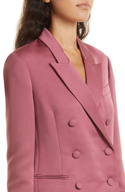 Shop Ted Baker Seraph Double Breasted Satin Blazer In Purple